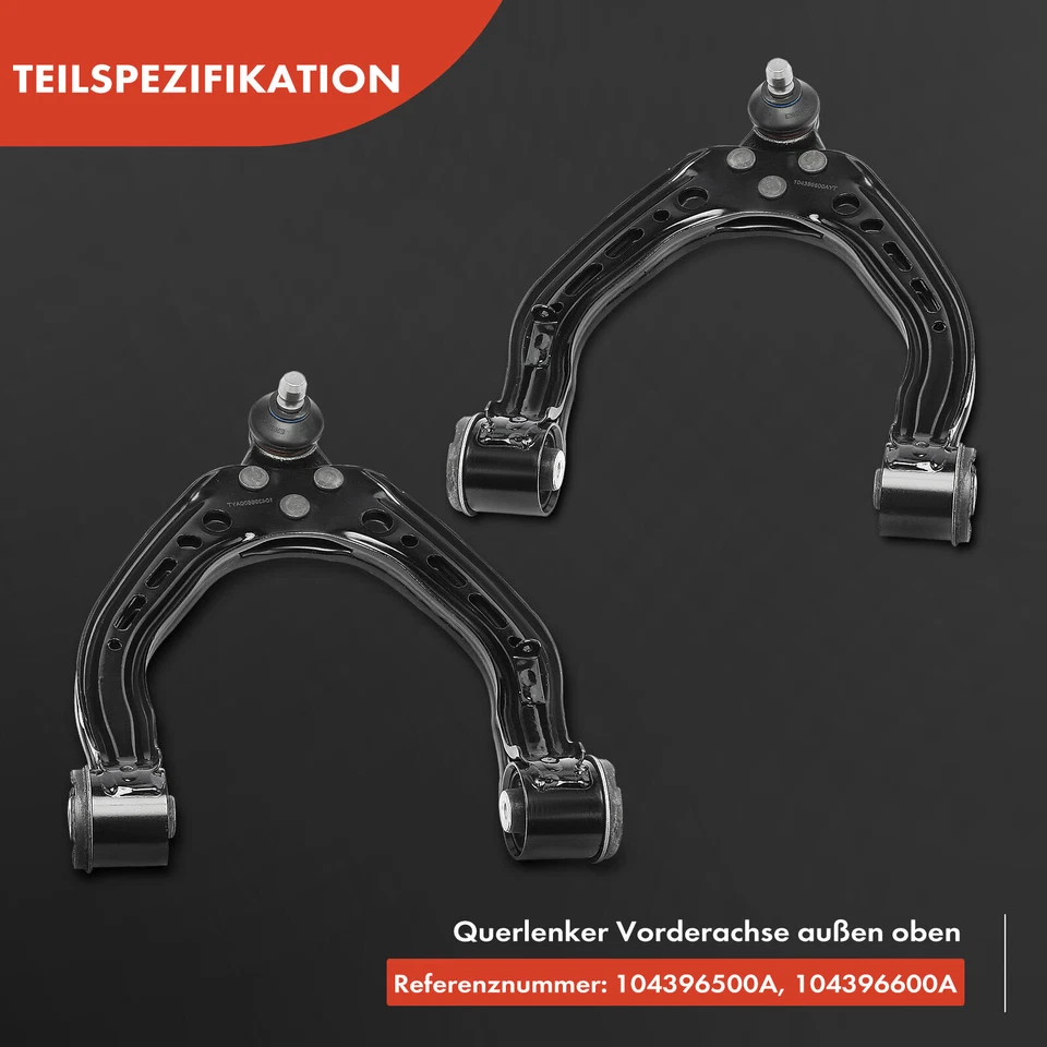 6x Kit Bras de Suspension Avant à Gauche Droite pour Tesla Modèle S 5YJS 60-100 - Photo 4/4