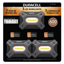 Duracell, 3 Pk - 600 Lumen LED Utility Work | Safety and Emergency Light IPX4