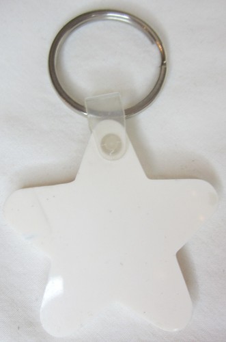 Red White Blue Oklahoma Medical Reserve Corps (MRC) Star Plastic Keychain used - Picture 2 of 2