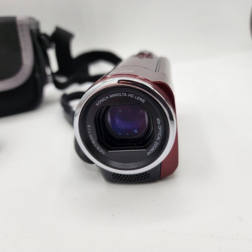 JVC Everio GZ-HM30RU Camcorder + Case Bundle Red Tested & Working - Picture 5 of 9