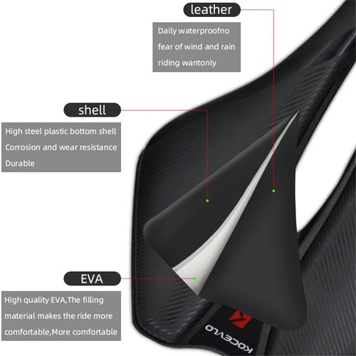 Mountain MTB Road Bike Bicycle 7x9mm Carbon Saddle Seat Waterproof Lightweight - Picture 17 of 17