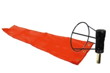 Airport Windsock Corporation 8"X36" Orange Windsock & 8" Ball Bearing Frame