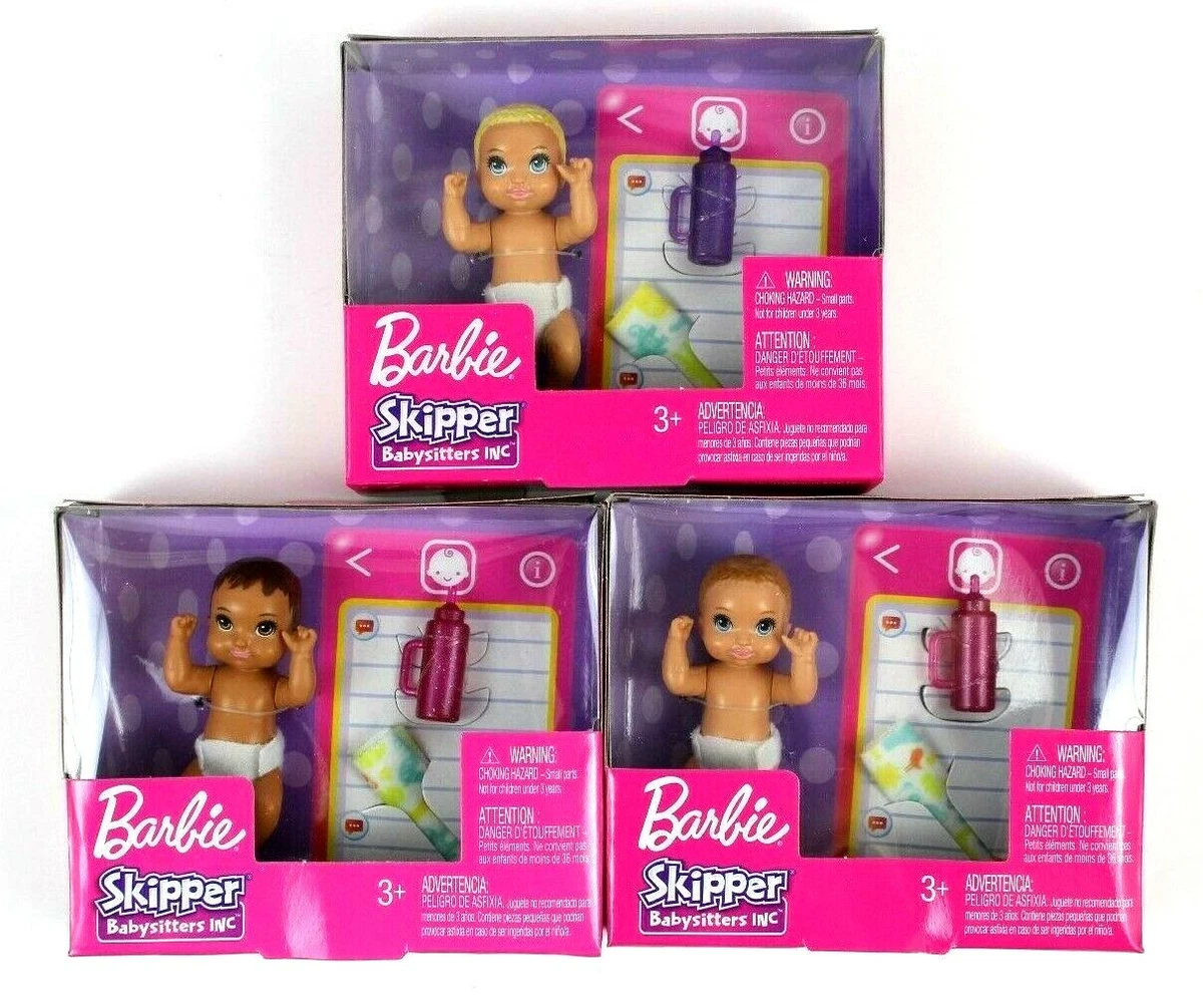 Lot Of 3 Barbie Skipper Babysitter Inc Assorted Babies eBay