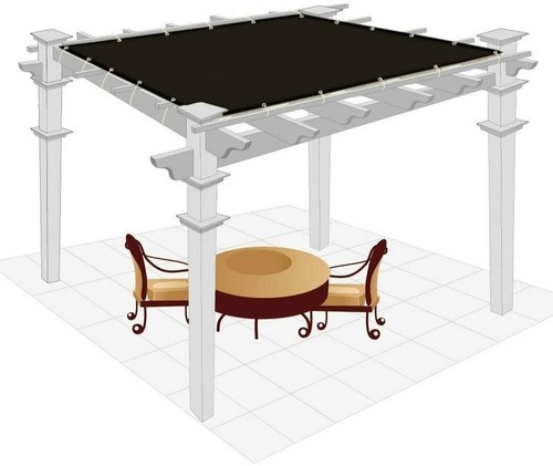 Shatex 90% Shade Cloth Taped Edge with Grommets for Pergola Cover Canopy 12x12ft - 第 1/6 張圖片