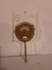 Project 62 Matte Gold Cocktail Strainer Elegant Design NEW