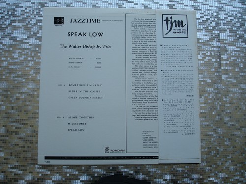 Walter Bishop Jr. Trio ~ Speak Low ~ Vintage IMPORT LP Jazztime – PA-3077 - Picture 9 of 12