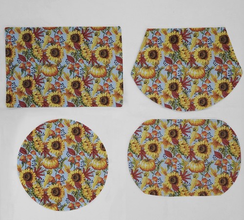 Fall Pumpkin Sunflower Corn Placemats (4 Shapes Available) - Picture 3 of 3