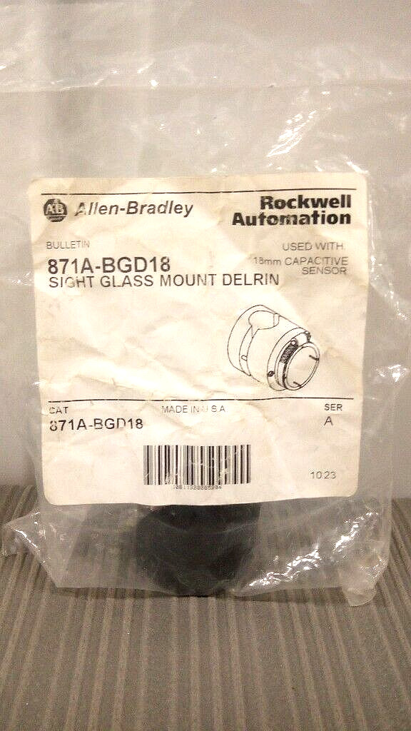 A/B Rockwell Automation 871-BGD18 Sight Glass Mount Delrin (For 18mm Cap Sensor)