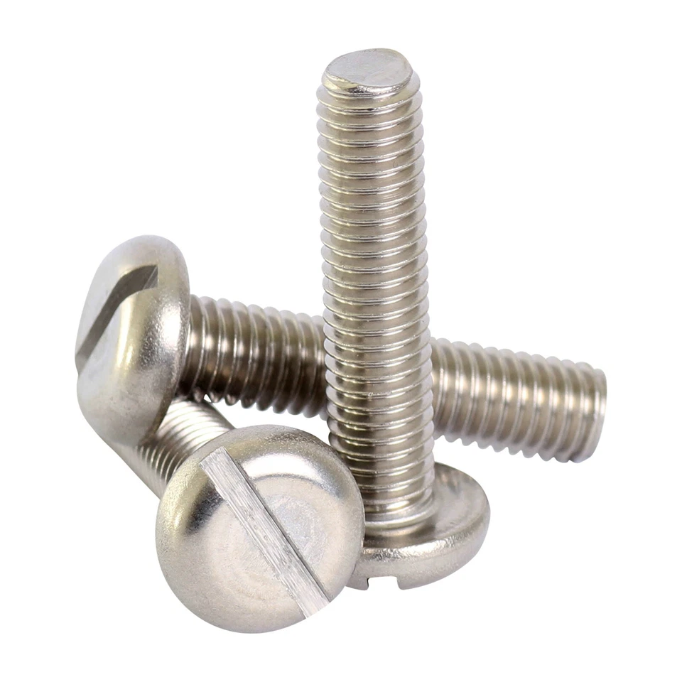 BOLT BASE M2 M2.5 M3 M4 M5 M6 SLOTTED PAN HEAD MACHINE SCREWS SLOT BOLTS STAINLESS STEEL
