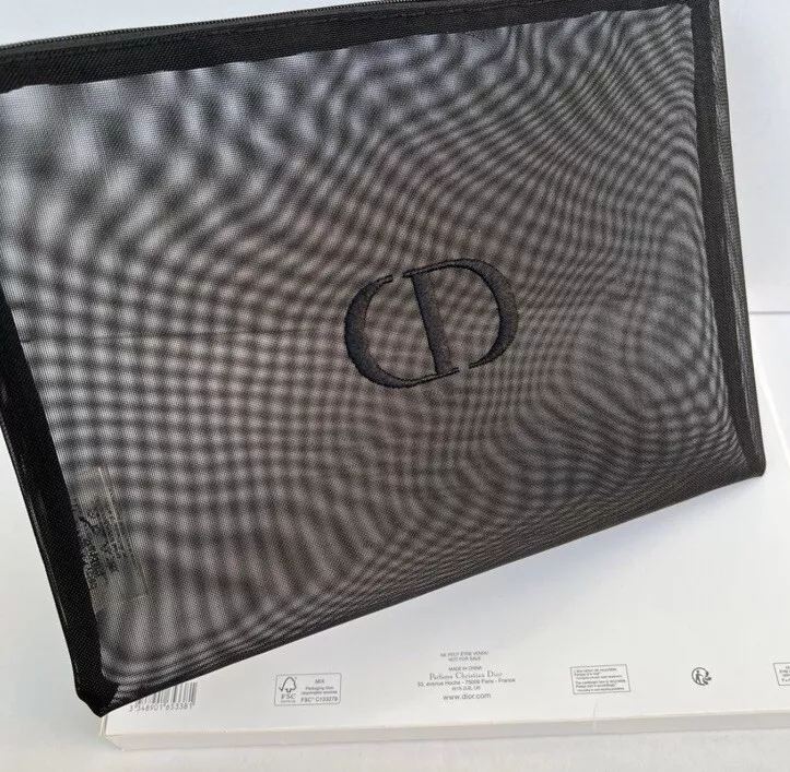 Sac Christian Dior Nouveauté CD logo maille noire étui sac à main NEUF embrayage limité