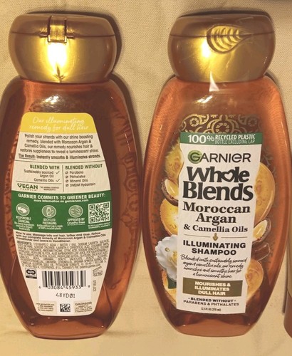 Garnier Whole Blends Honey Water Treasure Moroccan Argan Shampoo Conditioner #26 - Picture 2 of 7