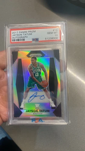 2017 Panini Prizm Silver #16 Jayson Tatum Rookie RC Autograph Auto PSA 10 💎