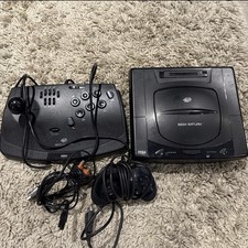 Sega Saturn Console MK1 PAL With Original Controller + arcade stick and leads