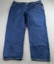 Wrangler Riggs Workwear FR Jeans Mens 44x30 Blue Flame Resistant CAT2 2112 USA