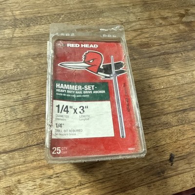 35200 Red Head 25-Pack 3-in x 1/4-in Nail-Drive Anchors