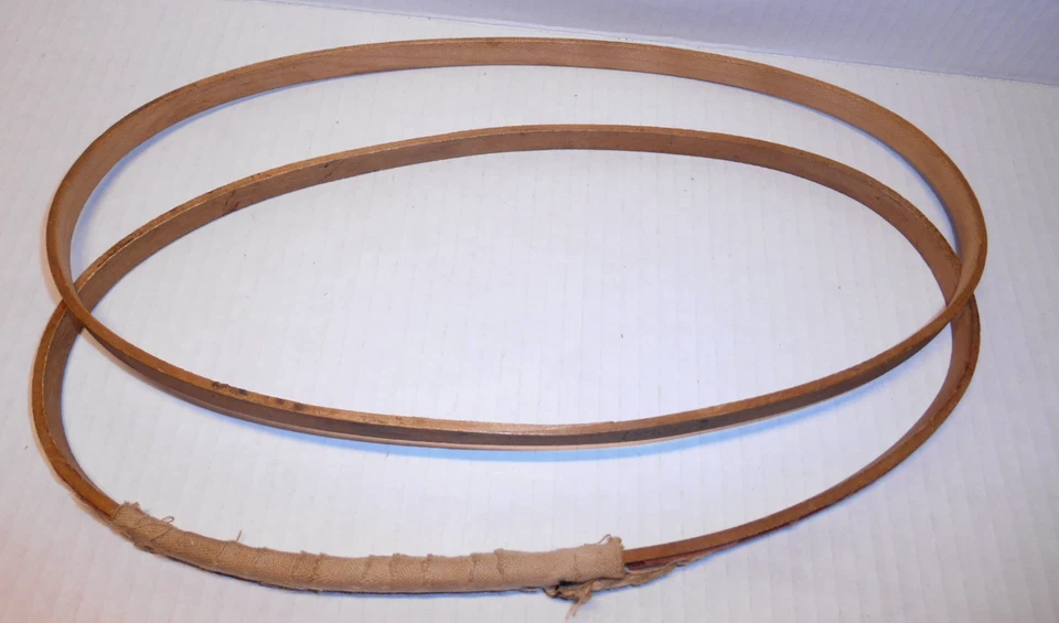Vintage Wooden DUCHESS Oval Embroidery Hoop 12 x 6 Inches Felt Lined Made In USA - Image 3 of 4