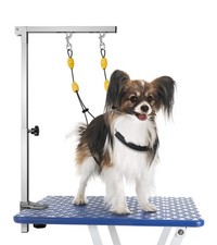 Dog Grooming Arm with Clamp and Dual No Sit Haunch Holders, Height Adjustable...