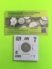 1929 Canadian Silver 10 cent Coin King George V .8 Silver Dime Trending At $6