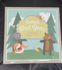 Baby's First Year NON-Dated Keepsake Calendar Stickers Woodland Creatures SEALED