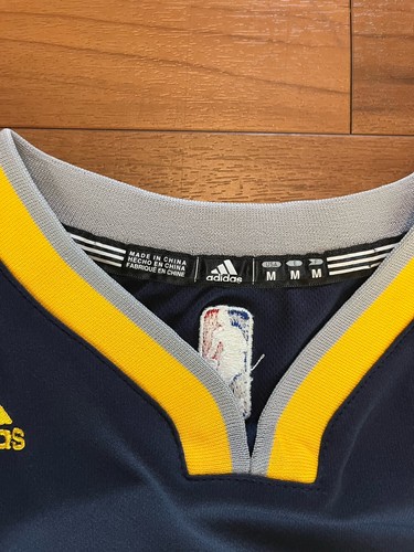 Maillot Paul George Adidas Indiana Pacers #24 bleu marine jaune taille jeune moyen - Photo 3/9