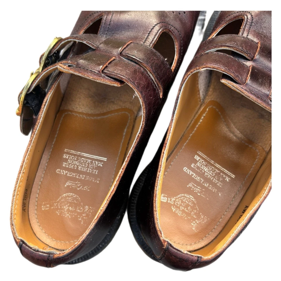 De colección Años 90 Dr Marten Mary Jane’s 8065 Marrón Rojo Mujer’s Reino Unido Talla 6 EE. UU. Talla 8 Foto 4 de 4