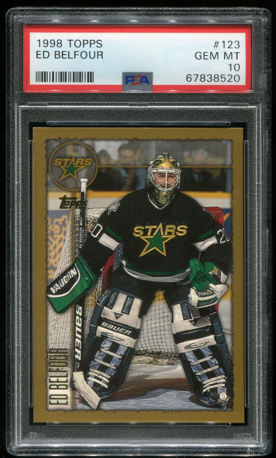 1998-99 Topps Ed Belfour #123 9HOF) POP 6 PSA 10 (67838520)