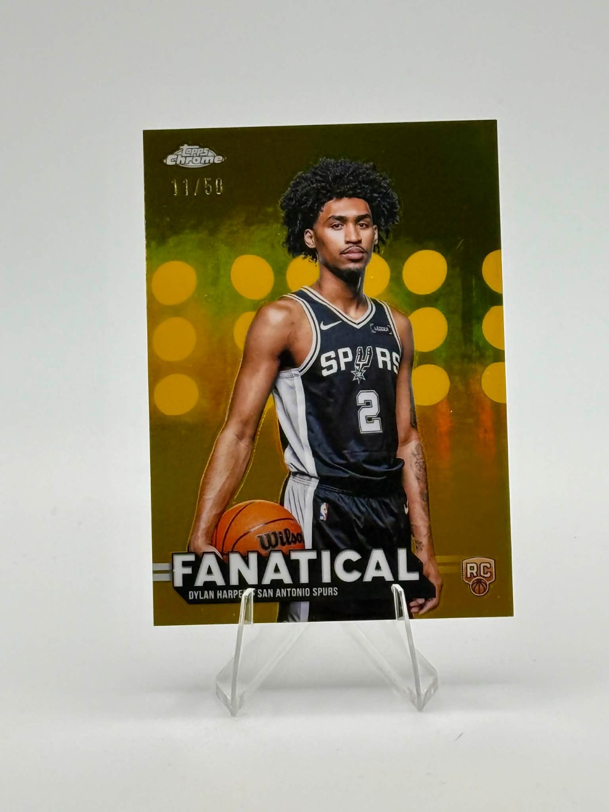 2025-26 Topps Chrome Basketball Fanatical Dylan Harper RC GOLD /50 Case Hit