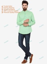 Mens Kurta Indian Cotton Men Kurta Shirt Big and Tall Traditional Mens Kurta S 7