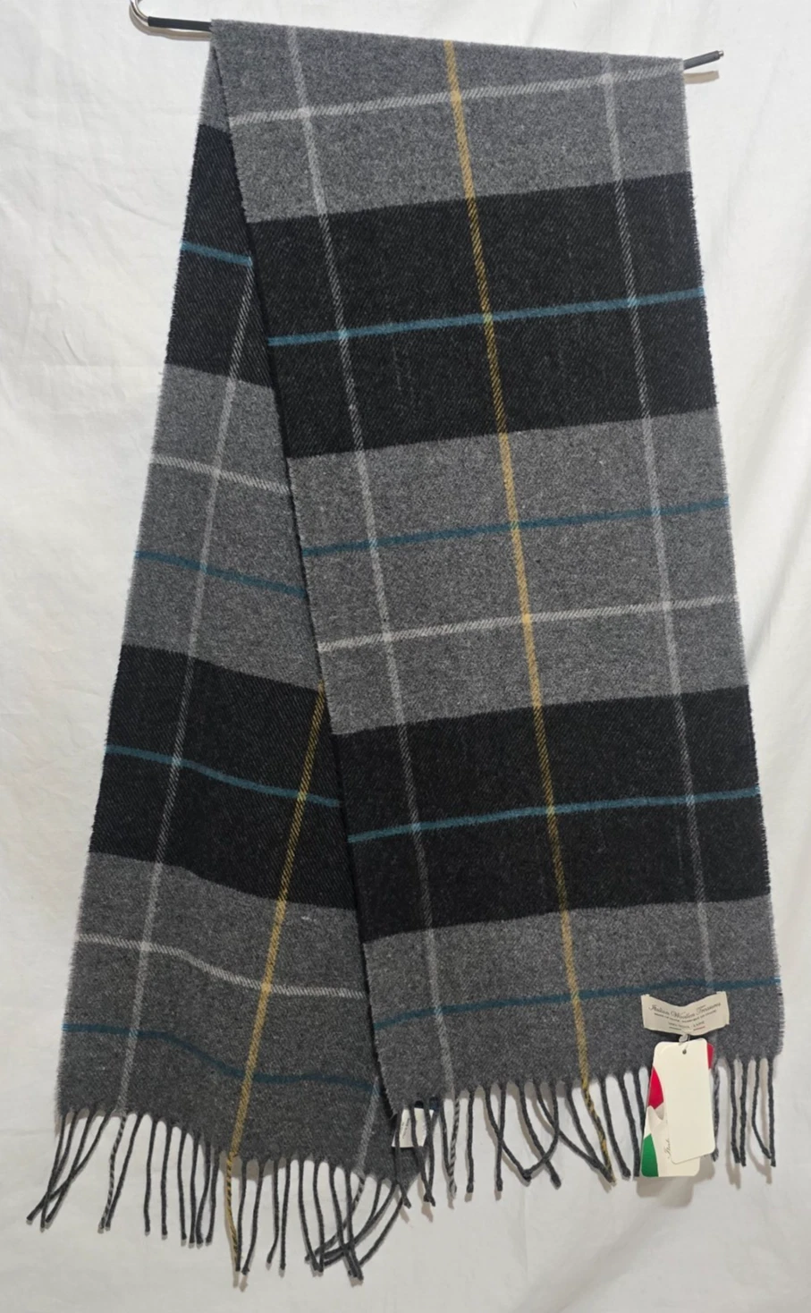 NWT - Italian Woollen Treasures Made in Italy 100% Wool Scarf - 12" x 70"