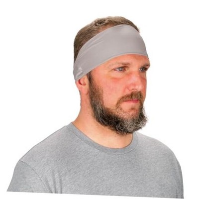 Chill-Its 6634 Cooling Headband, Sports Headbands for Men and Women, Gray