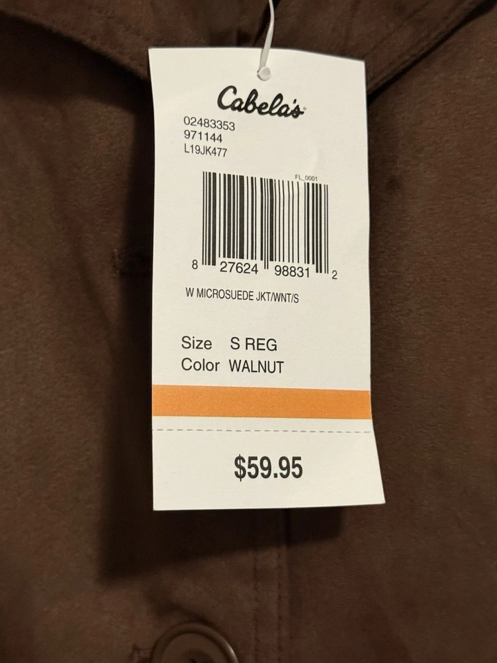 CABELAS Women’s Outerwear Jacket Microsuede Women's Size S Reg-NEW - Image 2 of 4