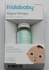 Fridababy Vapor Drops Eucalyptus Oil .32 oz Bath Diffuser Aromatherapy 3 Months