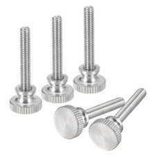 5pcs M4x25mm Knurled Thumb Screws 304 Stainless Steel Flat Knurled Thumb Screws