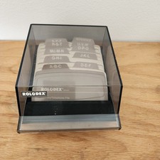 Vintage Rolodex S 310C Address Card File Organizer With Cards and Dividers