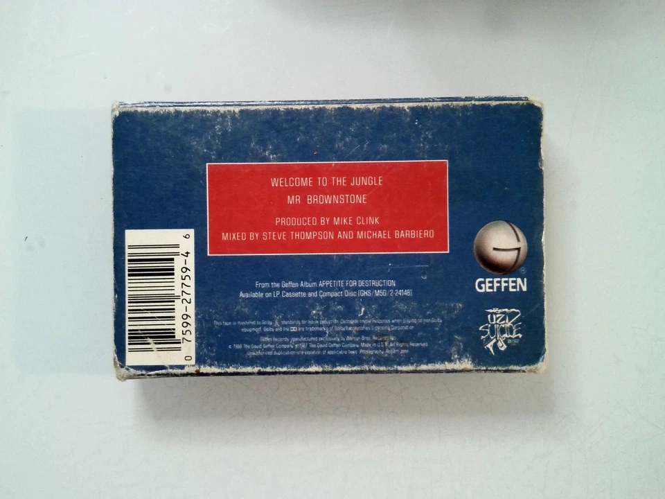 Guns N' Roses Welcome to the Jungle Cassette 1987 Geffen - Image 2 of 2