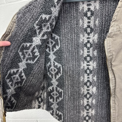 Vintage Carhartt Weste Herren Medium Canvas Aztec gefüttert Sherpa Southwestern VP121 - Bild 14 von 15