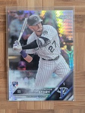 2016 Topps Chrome Trevor Story Rookie #45 Prism Refractor Baseball Card
