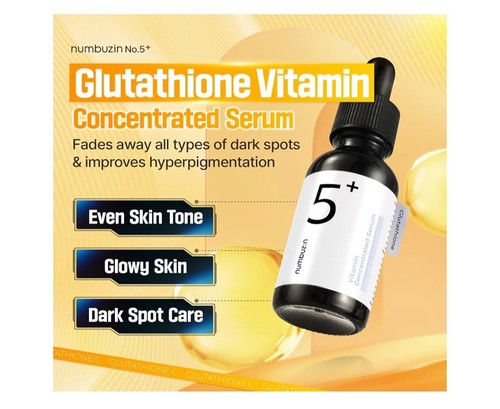 numbuzin No.5+ Vitamin Concentrated Serum | Glutathione & Vitamin Serum, 1 fl.oz - Picture 4 of 8