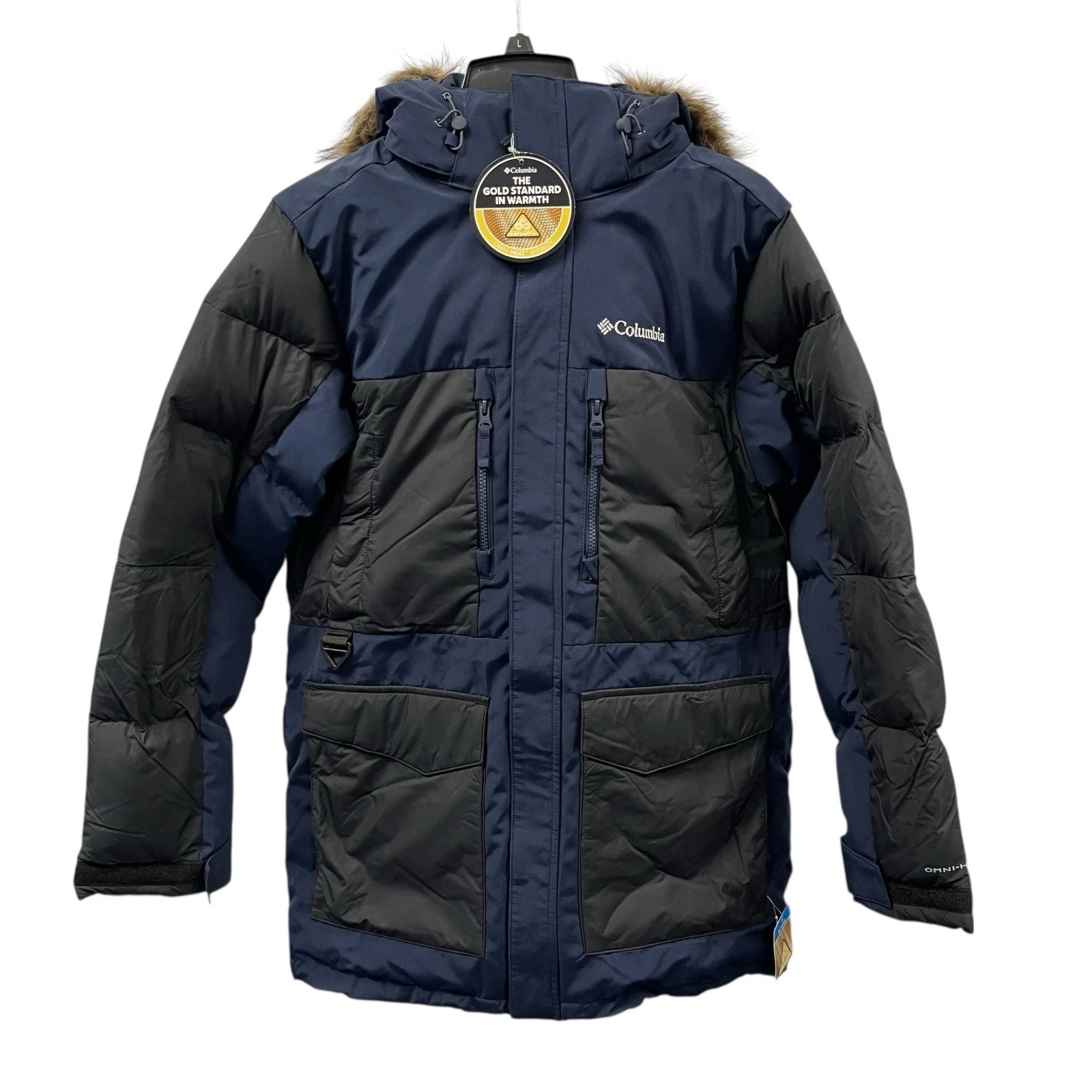 Columbia Marquam Peak Fusion Collegiate Navy Black Parka Men's Sizes S - XXL