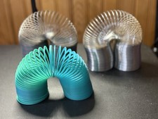 Vintage 3 Lot Slinky s - 2 Metal Slinky s - 1 Plastic Slinky - No Box