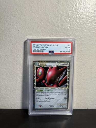 Pokemon 2010 Heartgold and Soulsilver Scizor Holo Undaunted #84 PSA 9