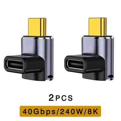 USB-C 90° Winkeladapter 40Gbps OTG Type-C Male zu Female Verlängerungskabel