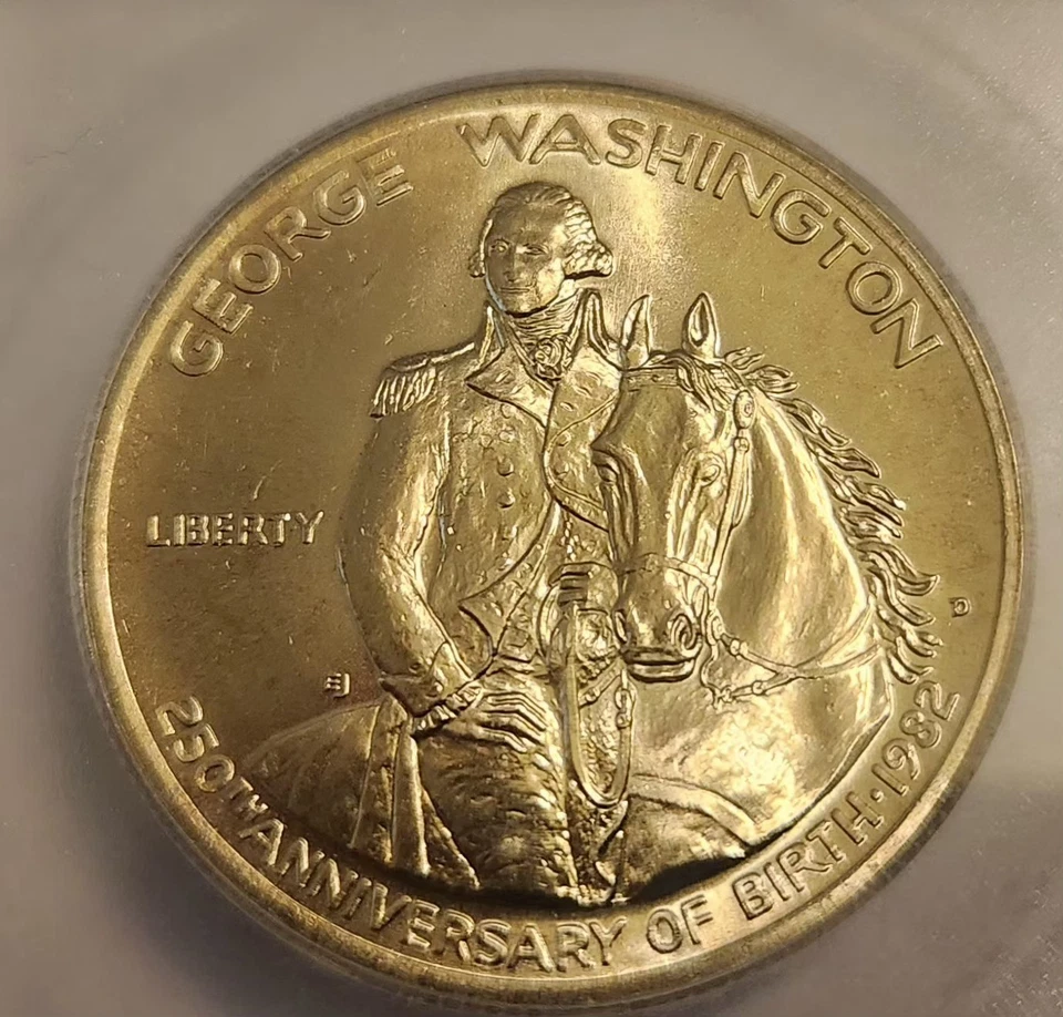 1982-D Washington Commemorative Half Dollar MS69 ICG AUSTIN HUTTO SIGNED - Image 3 of 4