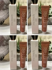 4 RMS Beauty Liplights Cream Lip Gloss 0.31 Oz. Full Size Bisou Lip Gloss NIB