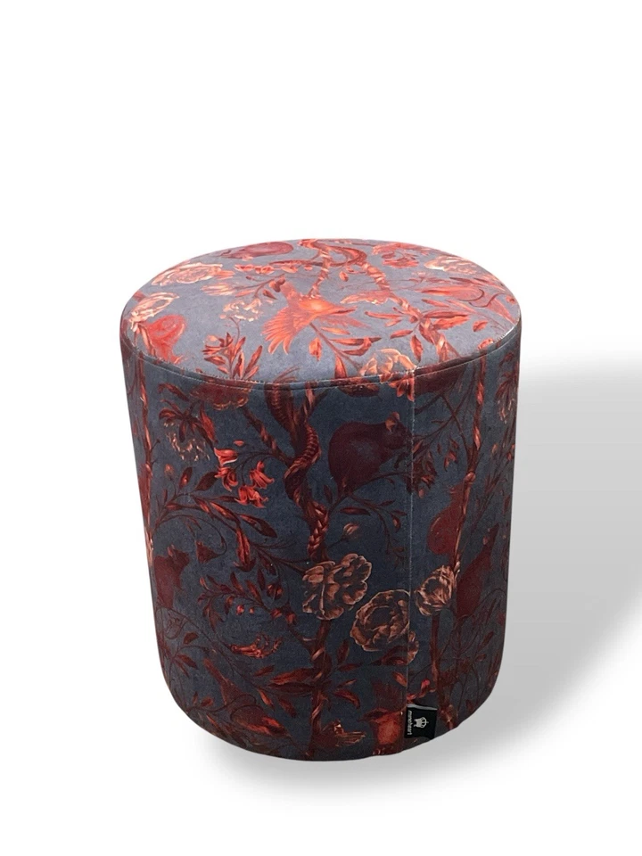 Footstool/pouffe Mineheart Back To Nature, Red & Grey 38x43cm BRAND NEW £380 RRP - Image 2 of 4