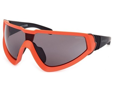 Moncler Wrapid ML0249 43A Orange Wrap Shield Sunglasses Frame 141-110