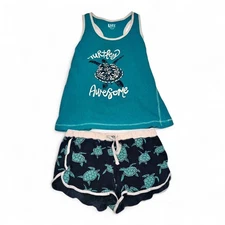 Lazy One Women's Turtle Pajama Set M
