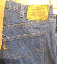 Vintage Levis 505 Jeans Mens 36x30 Blue Orange Tab USA 80s Straight 20505-0217