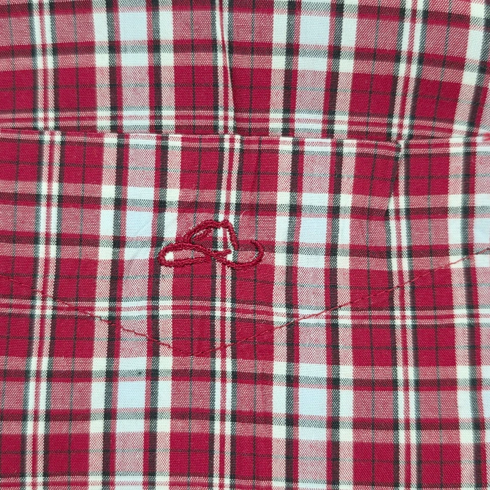 Resol Rodeo Gear мужские средний красный клетку длинным рукавом на пуговицах родео Western - Изображение 3 из 4