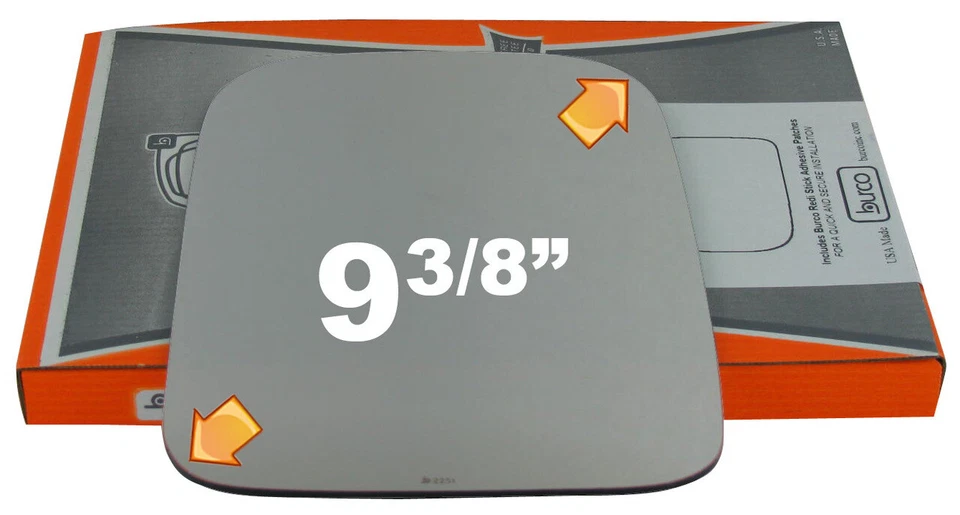 Nuevo espejo retrovisor plano de repuesto para Dodge B150 81-94 sin placa de respaldo Foto 2 de 4